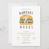 Invitation Burgers et Bières (Devant)
