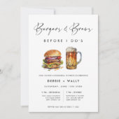 Invitation Burgers et brasses avant le dîner de répétition de (Devant)
