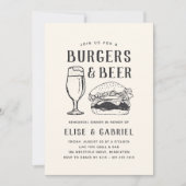Invitation Burgers Rustiques & Dîner De Répétition De Bières (Devant)