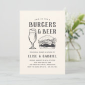 Invitation Burgers Rustiques & Dîner De Répétition De Bières (Debout devant)