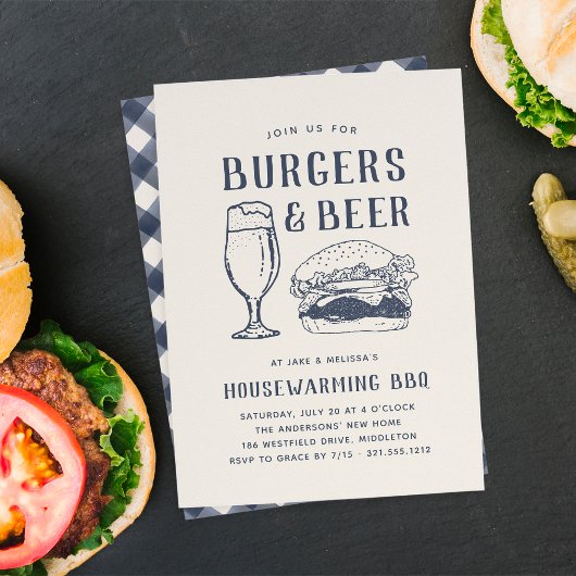 Invitation Burgers rustiques & Fête de la bière