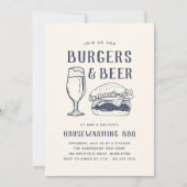 Invitation Burgers rustiques & Fête de la bière (Devant)