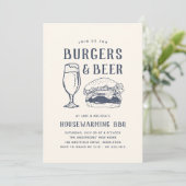 Invitation Burgers rustiques & Fête de la bière (Debout devant)