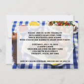 Invitation Burgers sur nappes Graduation Party Barbeque (Dos)