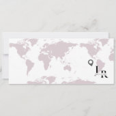 Invitation Burgund Boarding pass mariage enregistrer la date  (Dos)