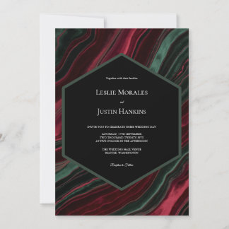Invitation Burgundy and Hunter Green Velvet- Look 