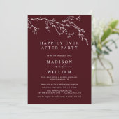 Invitation Burgundy and Ivory Botanical Elegant Elopement (Debout devant)