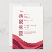 Invitation Burgundy and Ivory Wedding All in One (Dos)