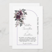 Invitation Burgundy and Sage Arch Wedding | Invi (Devant / Derrière)