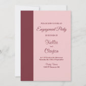 Invitation Burgundy Bar Bachelorette Party (Devant)