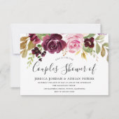 Invitation Burgundy Berry All Seasons Couples Douche (Devant)