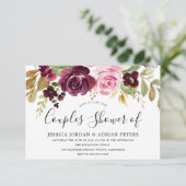 Invitation Burgundy Berry All Seasons Couples Douche (Debout devant)