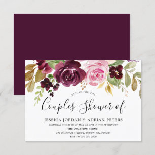 Invitation Burgundy Berry Toutes Saisons Mariage Couple