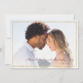 Invitation Burgundy Blush Floral Gold Photo Mariage moderne (Dos)