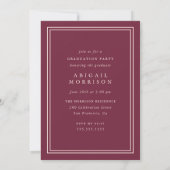 Invitation Burgundy Blush Floral Photo Party (Dos)