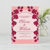 Invitation Burgundy Blush FlorMariage (Debout devant)