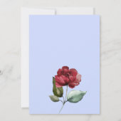 Invitation Burgundy Blush Navy Blue Floral Fête des mariées (Dos)