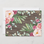 Invitation Burgundy Blush Safari Wild Un 1er anniversaire (Dos)