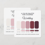 Invitation Burgundy Blush Winter Wedding Palette 2026 Card (Devant / Derrière)