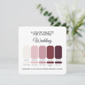 Invitation Burgundy Blush Winter Wedding Palette 2026 Card (Debout devant)