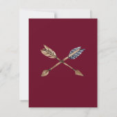 Invitation Burgundy Boho BabyDouche (Dos)