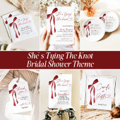 Invitation Burgundy Bow Elle Tying The Knot Fête des mariées