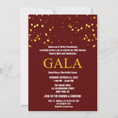 Invitation Burgundy Charity Ball Parti de collecte de fonds d (Devant)