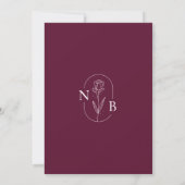 Invitation Burgundy Classic Minimalist Modern Boho Wedding (Dos)