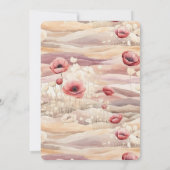Invitation Burgundy Crème Blush Fête des mariées Florale (Dos)