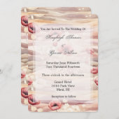 Invitation Burgundy Crème Blush Floral Mariage (Devant / Derrière)