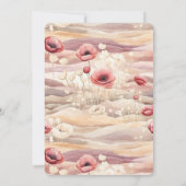 Invitation Burgundy Crème Blush Floral Mariage (Dos)