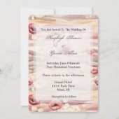 Invitation Burgundy Crème Blush Floral Mariage (Devant)