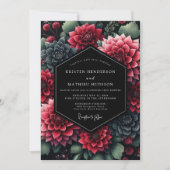 Invitation Burgundy Dahlia Opulent Romance Wedding (Devant)
