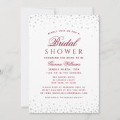 Invitation Burgundy Diamonds Moderne Fête des mariées de luxe (Devant)