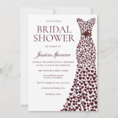 Invitation Burgundy Elegance robe Fête des mariées (Devant)