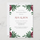 Invitation Burgundy & Emerald Peony (Devant)