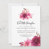 Invitation Burgundy et Blush Automne Automne Citrouille Anniv (Devant)