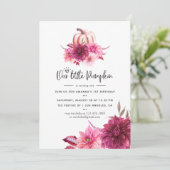 Invitation Burgundy et Blush Automne Automne Citrouille Anniv (Debout devant)