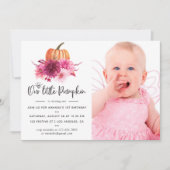 Invitation Burgundy et Blush Automne Automne Citrouille Anniv (Devant)