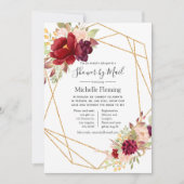 Invitation Burgundy et Blush Baby ou Fête des mariées par la  (Devant)