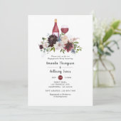 Invitation Burgundy et Blush Wine Tasting Party (Debout devant)