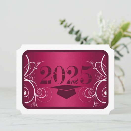 Invitation Burgundy et White Frame (Debout devant)