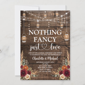 Invitation Burgundy Floral Rien de Fantaisie Juste l'Amour Ma