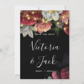 Invitation Burgundy Floral Rustic string lig enregistrer les  (Devant)