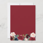 Invitation Burgundy Floral Watercolor Party (Dos)