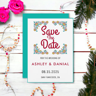 Invitation Burgundy floral wreath boho Wedding Enregistrer la