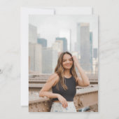 Invitation Burgundy Formal Bow Photo Graduation Party (Dos)