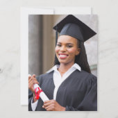 Invitation Burgundy Gold Agate 2025 Diplôme photo (Dos)