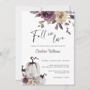 Invitation Burgundy Gold Boho Fall in Love Fête des mariées