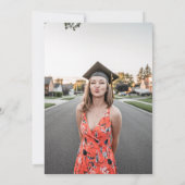 Invitation Burgundy Gold Floral Graduation Party (Dos)